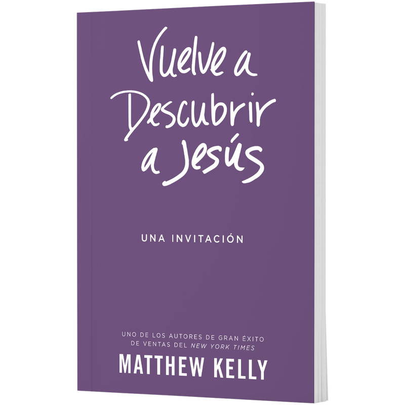 Book cover titled Vuelve a Descubrir a Jes&uacute;s by Matthew Kelly, featuring a purple background with white text. image number 0
