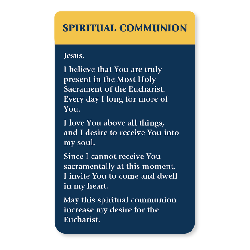 Product image for Spiritual Communion Prayer Cards (Pack of 20) image number 0