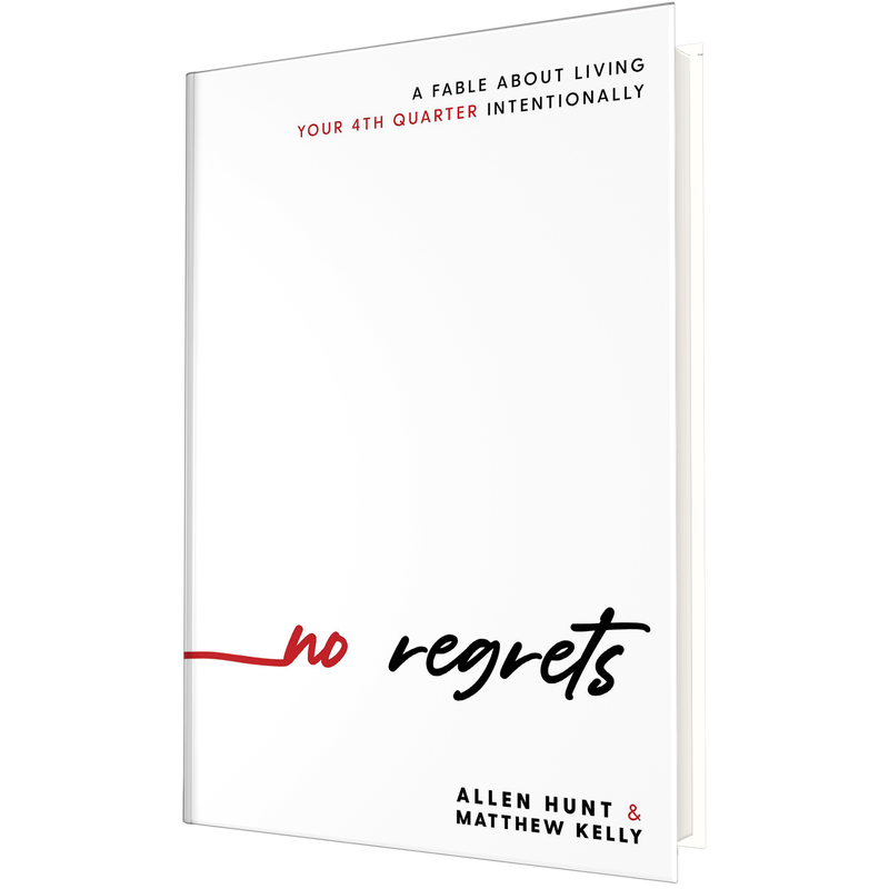 Book cover titled No Regrets featuring a minimalist design with red and black text on a white background. image number 0