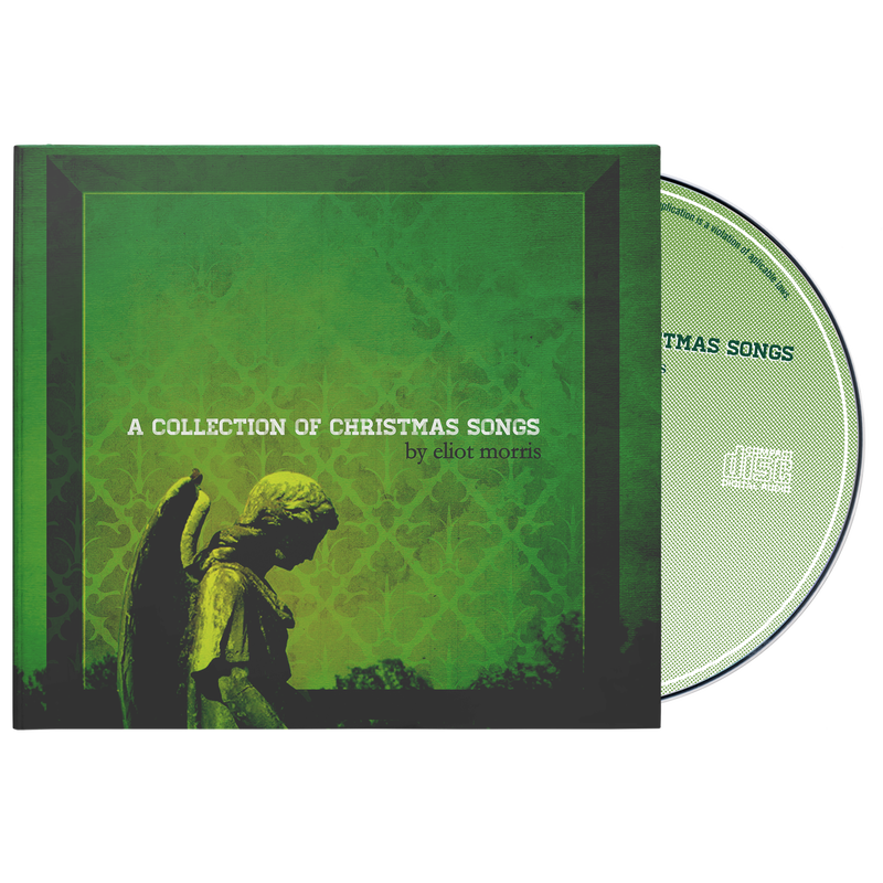 Album cover titled A Collection of Christmas Songs by Eliot Morris, featuring a statue of an angel against a green background. image number 0